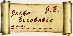 Jelka Belobabić vizit kartica